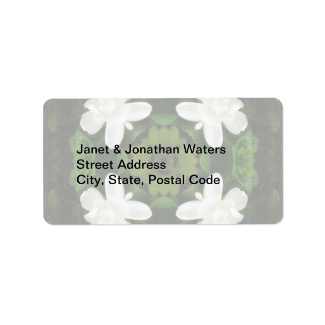 Vacker Gardenia 5 Kaleidoscope 1 Adressetikett (Framsidan)