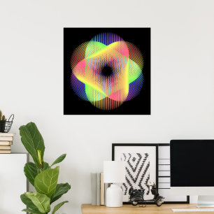Vacker geometrisk mönster hikari22 poster