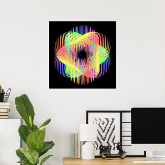 Vacker geometrisk mönster hikari22 poster