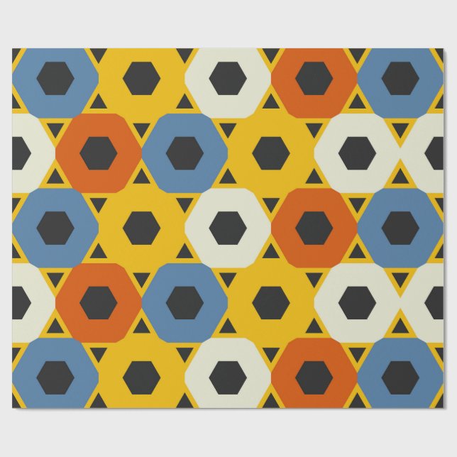 Vacker geometrisk mönster  presentpapper (Platt)