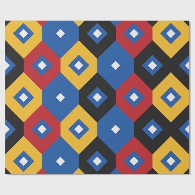 Vacker geometrisk mönster  presentpapper (Platt)