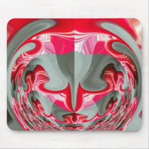 vacker geometrisk motif ART-design för Red ash grå Musmatta