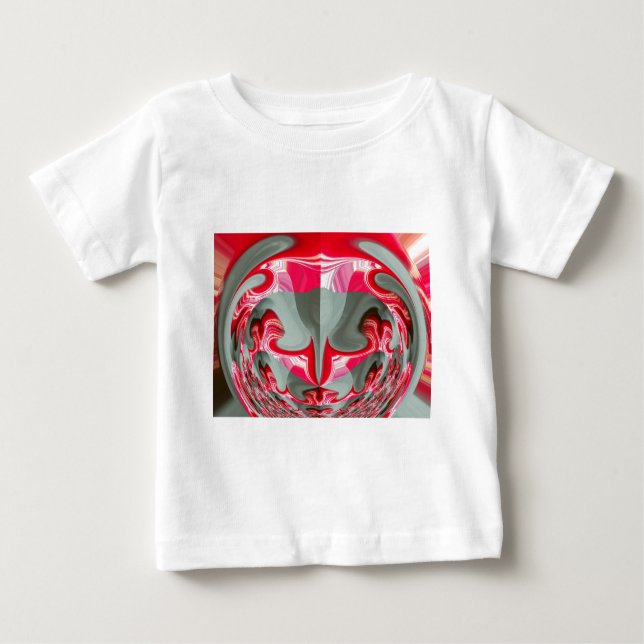 vacker geometrisk motif ART-design för Red ash grå T Shirt (Framsida)
