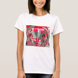 vacker geometrisk motif ART-design för Red ash grå Tee Shirt
