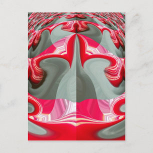 vacker geometrisk motif ART-design för Red ash grå Vykort