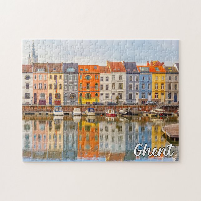 Vacker Ghent, Belgien Pussel (Horisontell)