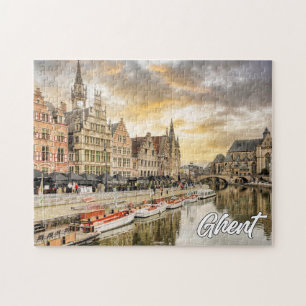 Vacker Ghent, Belgien Pussel