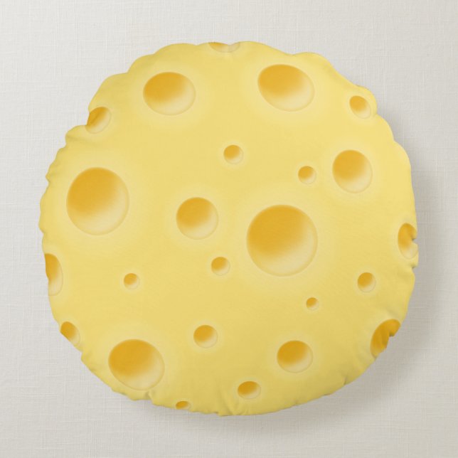 Vacker Giant Swiss Cheese Rund Kudde (Framsidan)