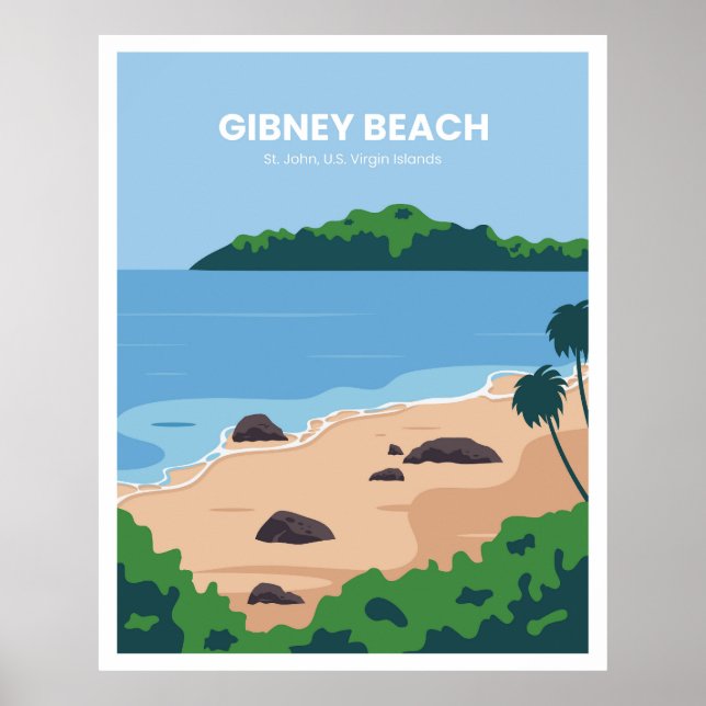 Vacker Gibney-strand Poster (Framsidan)