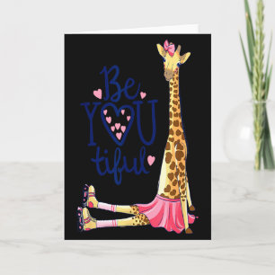 Vacker Giraff _ Inspirera Att Vara Du Giraff Djur Kort