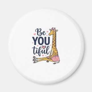 Vacker Giraff Rullskridsko Vintage T-Shirt De Magnet