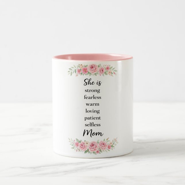 Vacker Glad mors dag Mamma Två-Tonad Mugg (Center)
