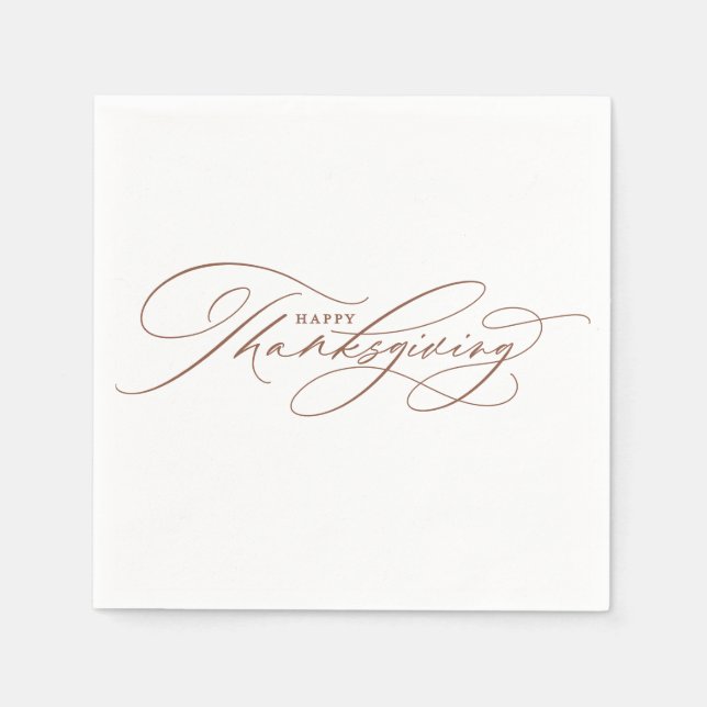 Vacker Glad Thanksgiving-manus Pappersservett (Framsidan)