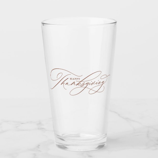 Vacker Glad Thanksgiving-skrift Glaskopp (Framsida)