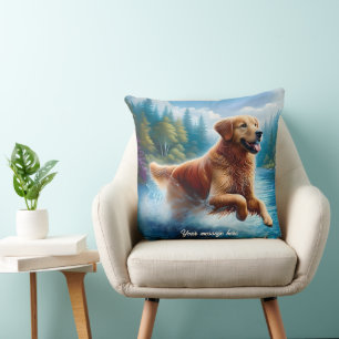 Vacker Golden Retriever Kudde