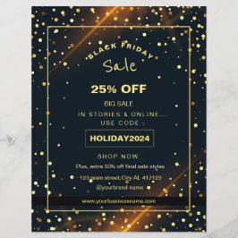 Vacker Golden Sparkles höjdsäljning promotion  Reklamblad