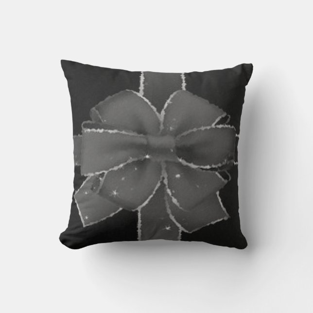 Vacker grå julklappsdesign kudde (Framsida)