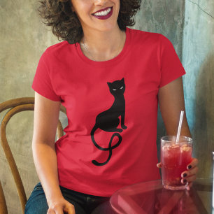 Vacker Gracious Evil Black Cat T-shirt