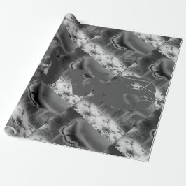 vacker GRÅTT BLACK Wrapping Papper för fjäril Presentpapper