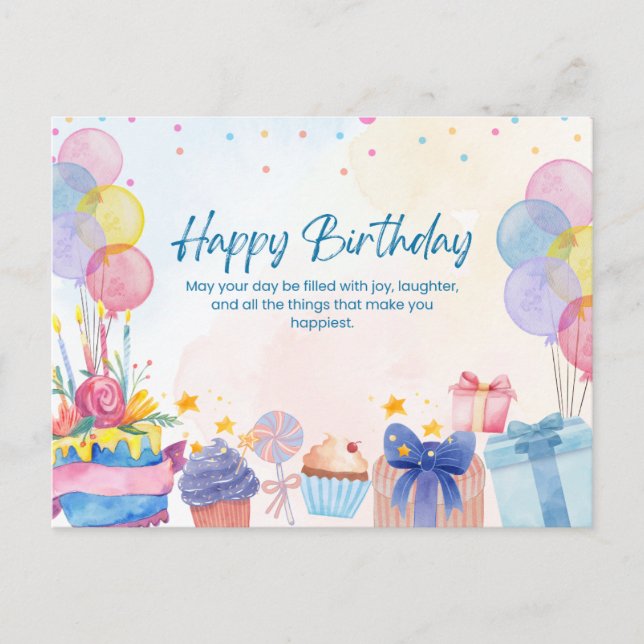 Vacker Grattis på födelsedagen  Vykort (Framsida)