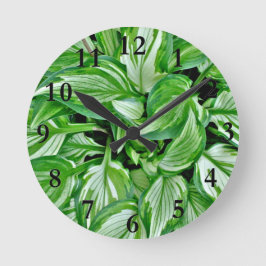 Vacker Greenery Home Decor Rund Klocka