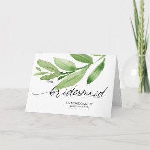 Vacker grey till min bridesmaid på min Bröllop Kort