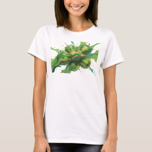 Vacker grön abstrakt äppelskjorta t shirt