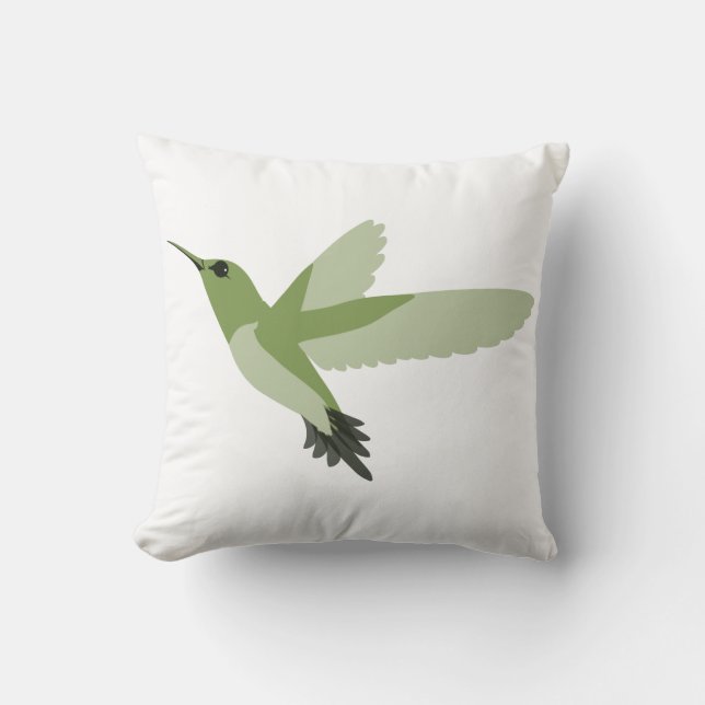 Vacker grön kolibri kudde (Framsida)