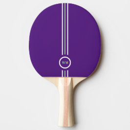 Vacker grön och lila pingisracket