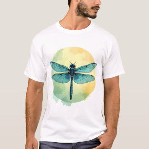 Vacker grön trollslända akvarell konst insekt Lo T Shirt