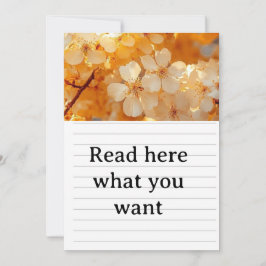 Vacker gul blomma bröllopsinbjudan - Elegant Inbjudningar