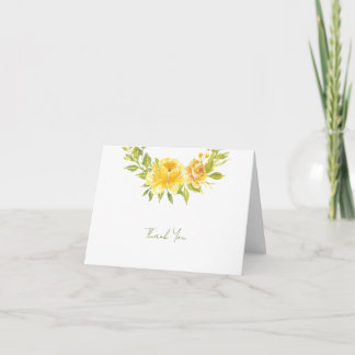 Vacker gul blomsterkort tackkort