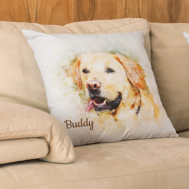 Vacker gul Labrador Skräddarsydd Personlig Kudde (Skapare uppladdad)