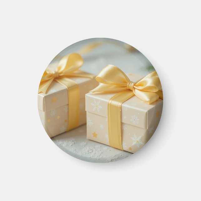 vacker gul presentlåda magnet (Framsidan)