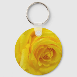 vacker gul ros-blomsterfotografi nyckelring