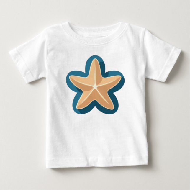 Vacker gul sjöstjärna t shirt (Framsida)