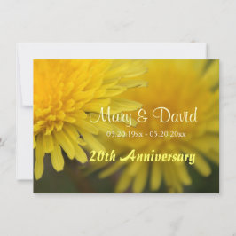 Vacker gul vild blommande maskros årsdag inbjudningar