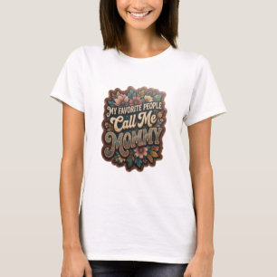 Vacker guld MÄNNISKORNA JAG GILLAR MEST KALLAR MIG T Shirt