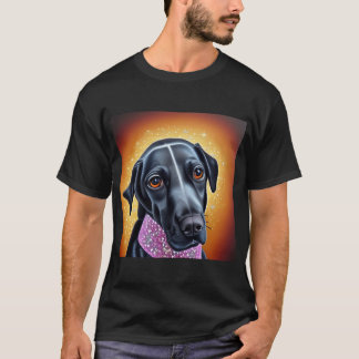 Vacker guld retriever seriefigur oljemålning t shirt