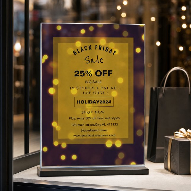 Vacker Guldglitter rea kampanj  Reklamblad (#blackfriday #salepromotion #promotionflyer #saleflyer #goldensparklesflyer #bigsale #discoundflyer )