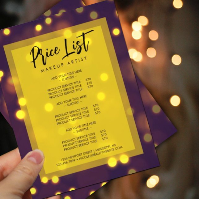 Vacker Guldglitter rea kampanj  Reklamblad (#browngoldflyer #sparklesflyer #blackfriday #holiday #Christmas #price #makeupartist #sale #shiny)