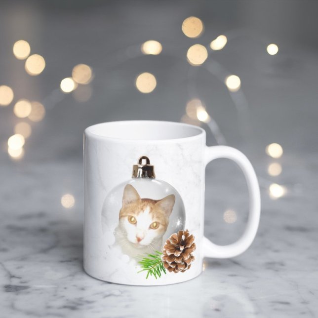 Vacker gult kattunge christmas ornament Mugg (Skapare uppladdad)