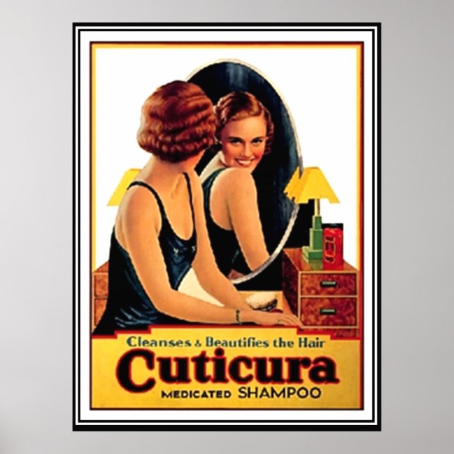 Vacker Hair Shampoo Vintage affisch (Framsidan)
