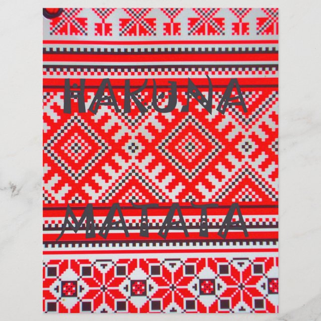 Vacker Hakuna Matata Grafisk Text Konst Design (Framsida)