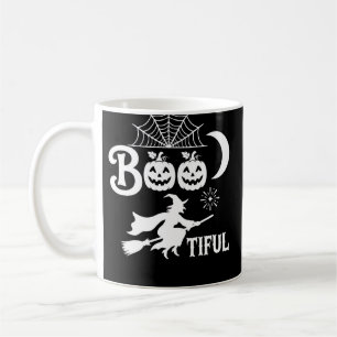 Vacker Halloween-häxa mån design_1 Kaffemugg