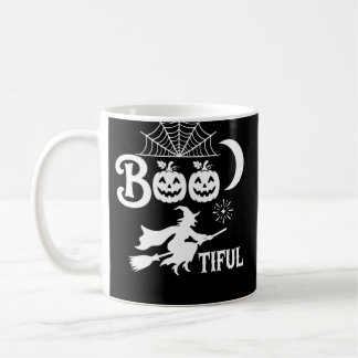 Vacker Halloween-häxa mån design_1 Kaffemugg