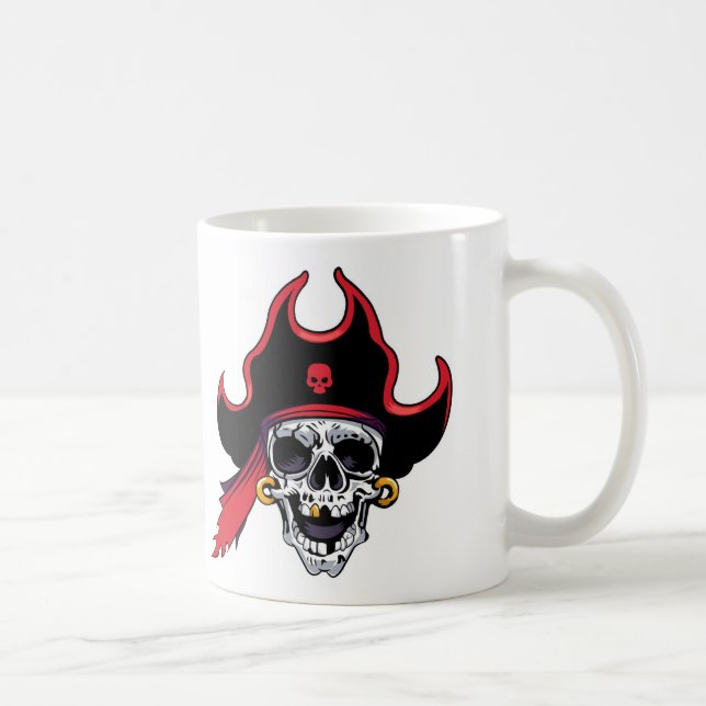 Vacker Halloween Pirat-kaffe Kopp (Höger)