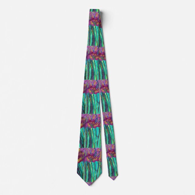 Vacker Hand-Paded Flowers Necktie Slips (Framsida)