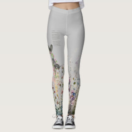 Vacker Hand-Paít Ceylon Ro Butterflies Leggings