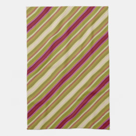 Vacker handduk med diagonalt Rand Kökshandduk